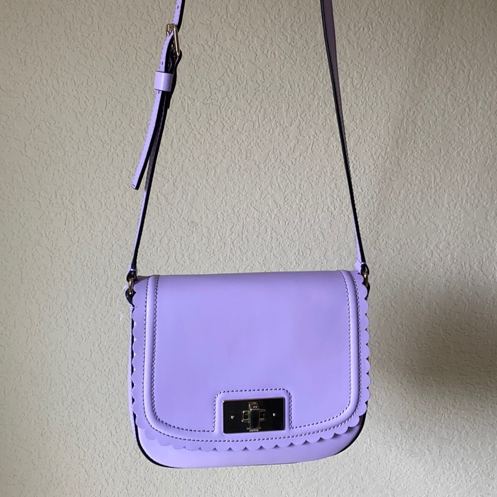 Kate spade scalloped purple purse bag